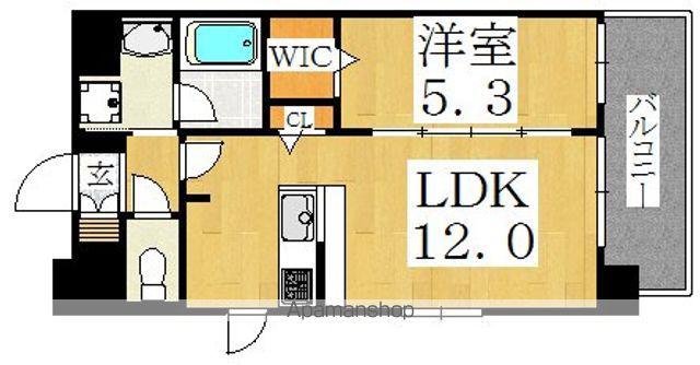 グランエクラ(1LDK/5階)の間取り写真