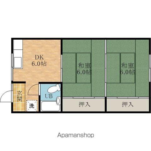 吉田ハイツ(2DK/2階)の間取り写真