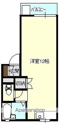 メイプルハウス桃木(ワンルーム/2階)の間取り写真