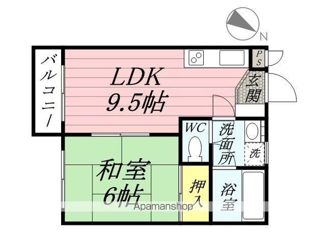 アネックスマルウ(1LDK/3階)の間取り写真