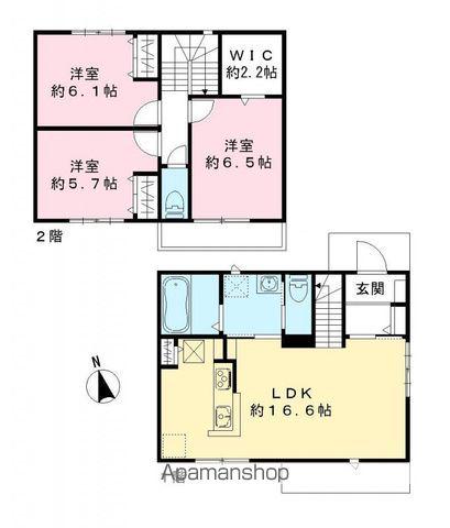 千葉都市モノレール 穴川駅(千葉) 徒歩16分 2階建 新築(3LDK)の間取り写真