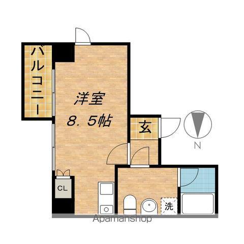 MSマンション(ワンルーム/11階)の間取り写真