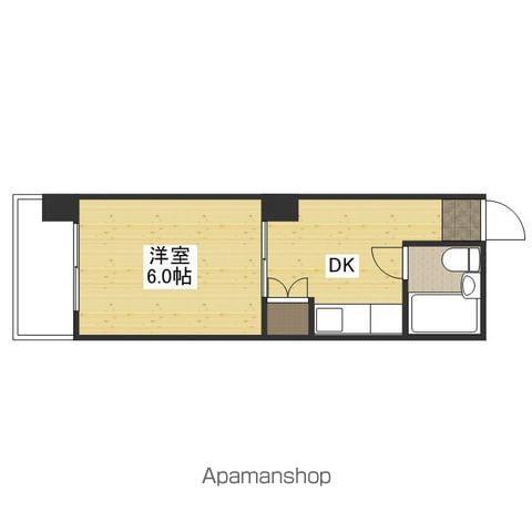 第2品川ビル(1DK/4階)の間取り写真