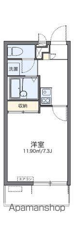 レオネクストルフェリ(1K/4階)の間取り写真