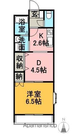 ローズガーデン青山(1DK/2階)の間取り写真