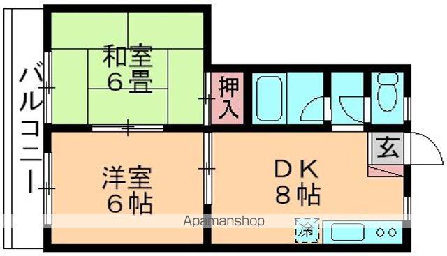 グレースタカハシ(2DK/3階)の間取り写真