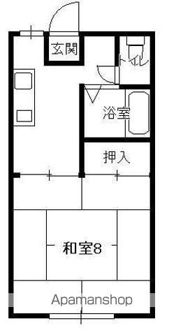 フラワーハウス仙北(1K/1階)の間取り写真