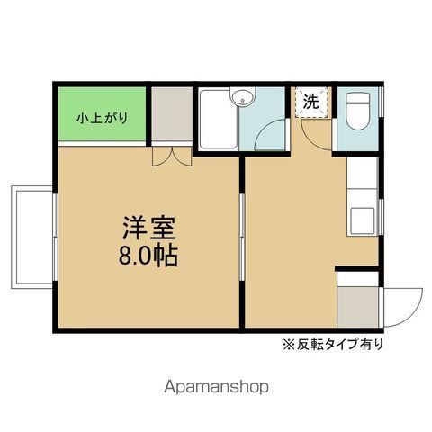 アメニティF(1K/1階)の間取り写真