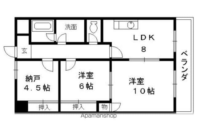 パークアベニュー藤ノ森(2SLDK/5階)の間取り写真