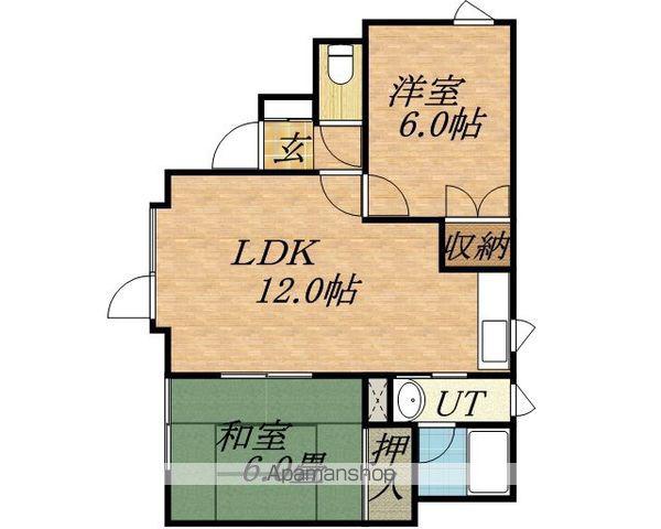 MKハウス(2LDK/2階)の間取り写真