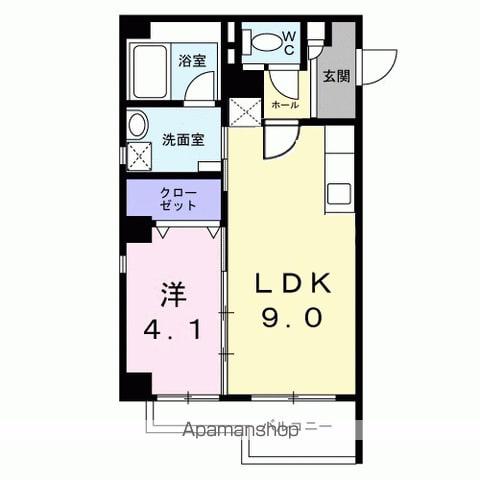 エムステージ藤崎宮(1LDK/3階)の間取り写真