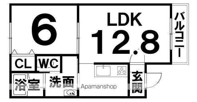 LEVANTE(1LDK/3階)の間取り写真