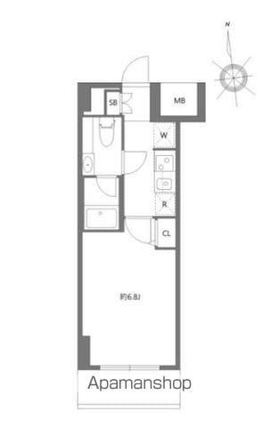 エヌステージジェイアール新白岡駅前(1K/8階)の間取り写真