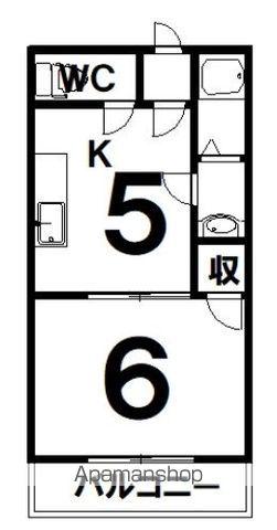 コーポピープル(1DK/1階)の間取り写真