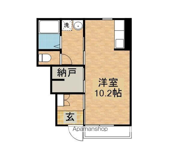 ソラールA棟(ワンルーム/1階)の間取り写真