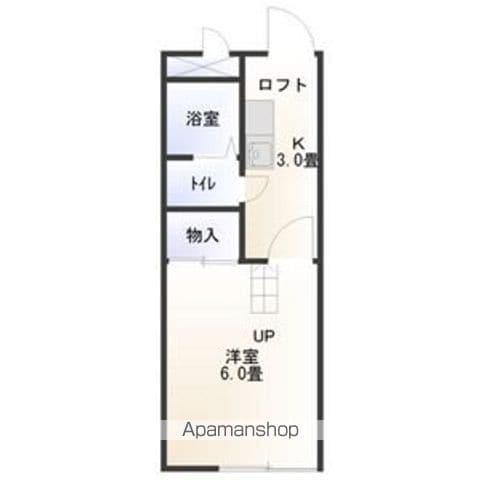 ピオニエ川名(1K/1階)の間取り写真