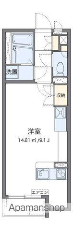 ミランダトリニティコートⅡ(ワンルーム/1階)の間取り写真