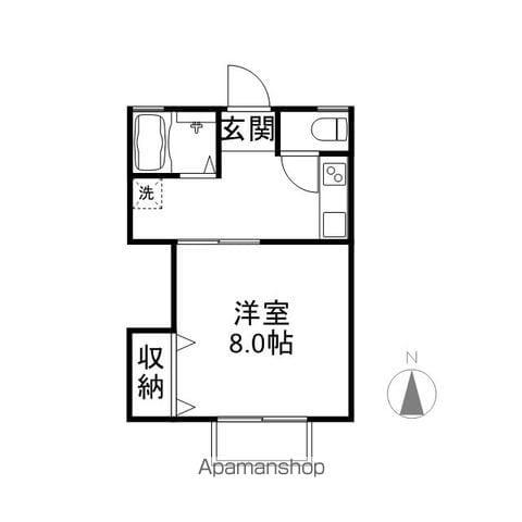 メゾン アン(1K/2階)の間取り写真