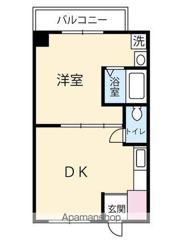 ヴィラナリー切川1号棟(1DK/1階)の間取り写真