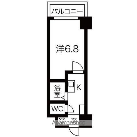 クレスト泉(1K/3階)の間取り写真