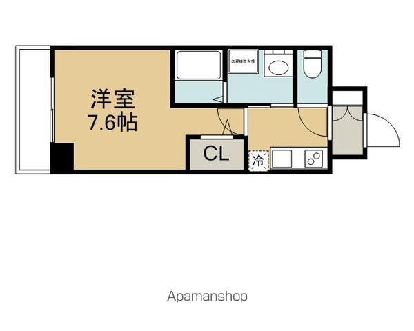 パルティール新栄(1K/6階)の間取り写真