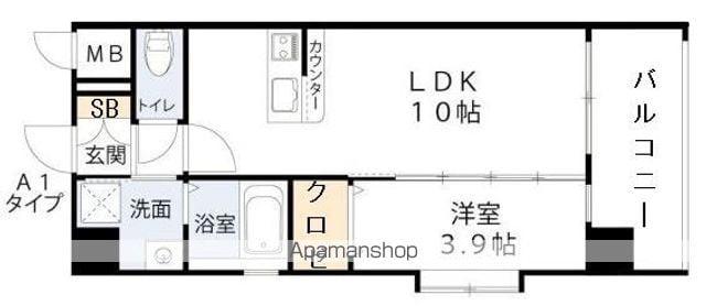第50川崎ビル(1LDK/5階)の間取り写真