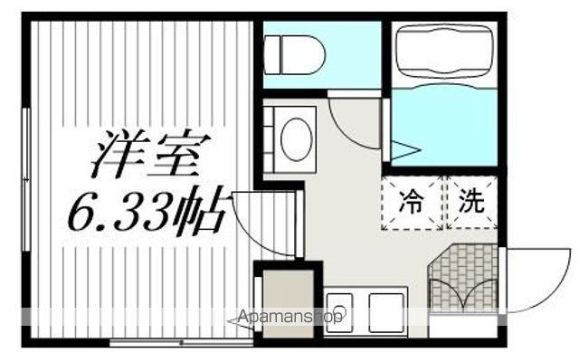リーヴェルポート金沢文庫LEMURIA(1K/1階)の間取り写真