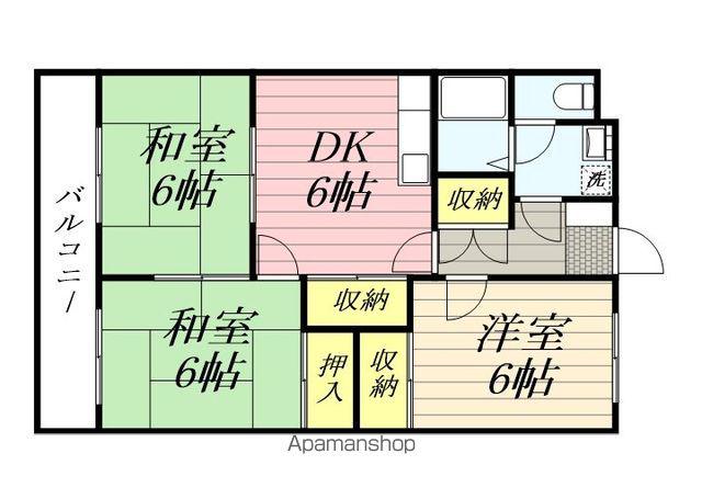 森シャトー(3DK/2階)の間取り写真