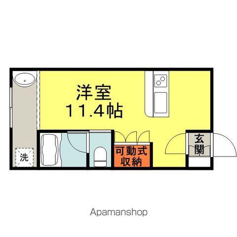 イルディア(ワンルーム/2階)の間取り写真