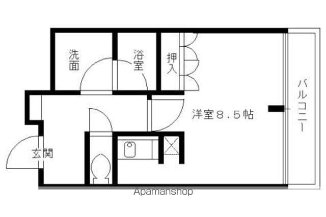 アーバネックス北大路(ワンルーム/2階)の間取り写真