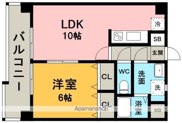 ライフステーション柚須(1LDK/4階)の間取り写真