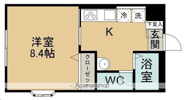 スエヒロ館(1K/1階)の間取り写真