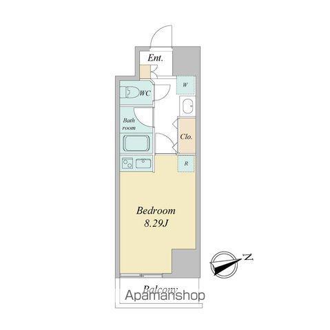 マリオン城西(ワンルーム/7階)の間取り写真