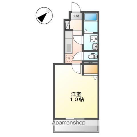 チェリーブロッサム明日花(1K/1階)の間取り写真