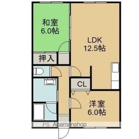 ニートフラット(2LDK/1階)の間取り写真