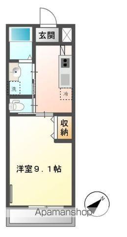 SAMURAI HITACHI(1K/2階)の間取り写真