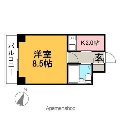 リラハイツ北14条(1K/7階)の間取り写真