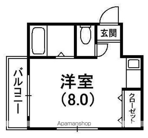 田尻ビル(ワンルーム/3階)の間取り写真