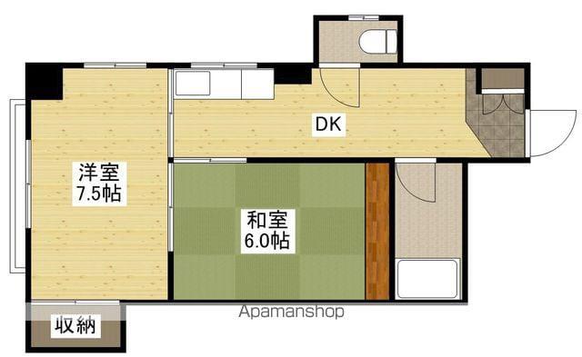 谷山ビル(2DK/2階)の間取り写真