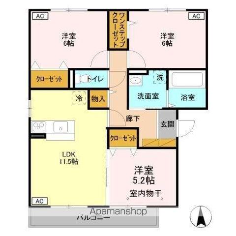 カーサ グランデ(3LDK/3階)の間取り写真