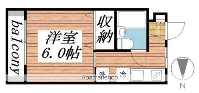 コーポラス紀里(1K/3階)の間取り写真