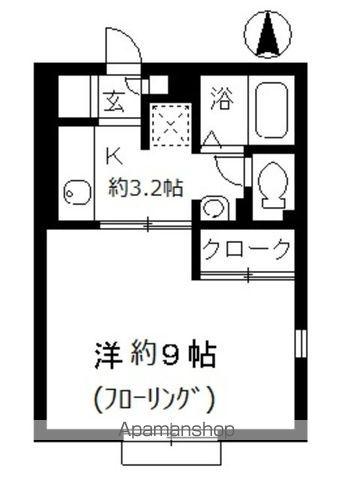 プロパティ大溝A(1K/2階)の間取り写真