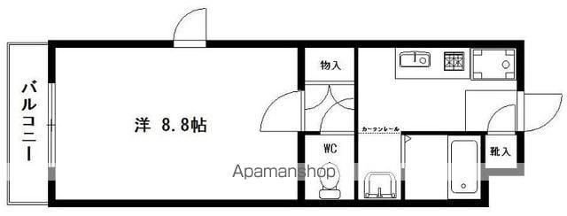 サンサーラ古庄(1K/2階)の間取り写真