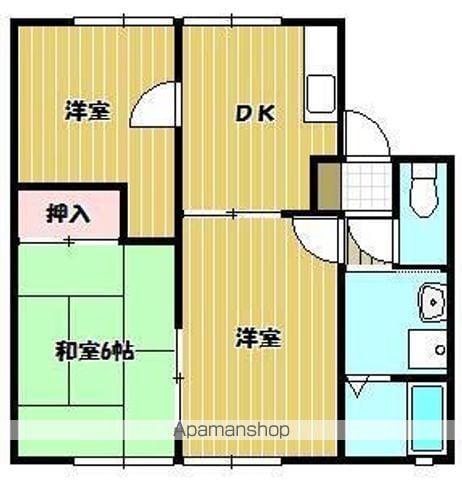 グランコート長野B・C棟(3DK/2階)の間取り写真