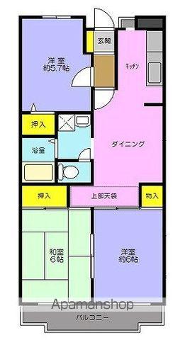 ラークバーレィ(3DK/1階)の間取り写真