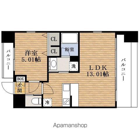 PREGIO難波EURO(1LDK/14階)の間取り写真