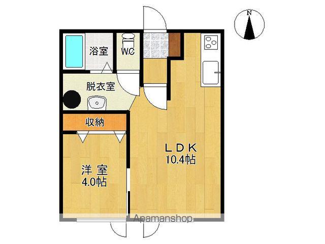 オークヒルズⅡ(1LDK/2階)の間取り写真