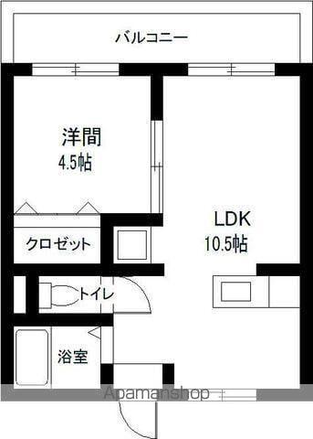 恒南コーポ(1LDK/2階)の間取り写真