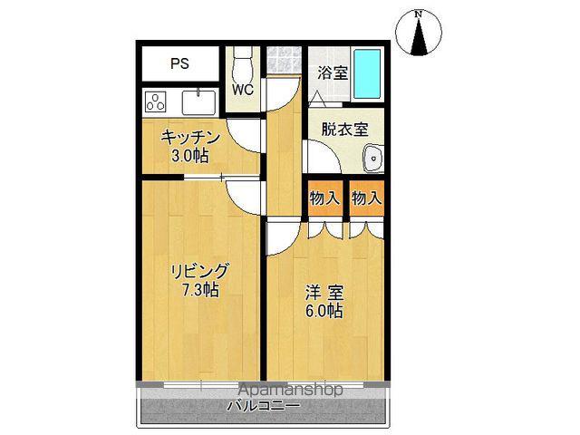 シャルム参番館(1LDK/1階)の間取り写真