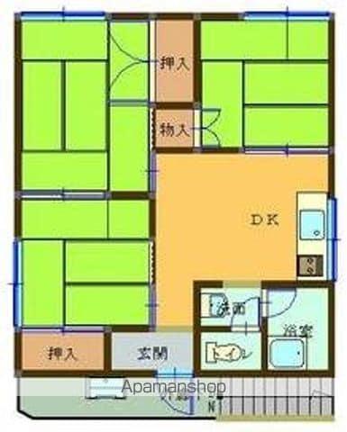 埒アパート(3DK/2階)の間取り写真